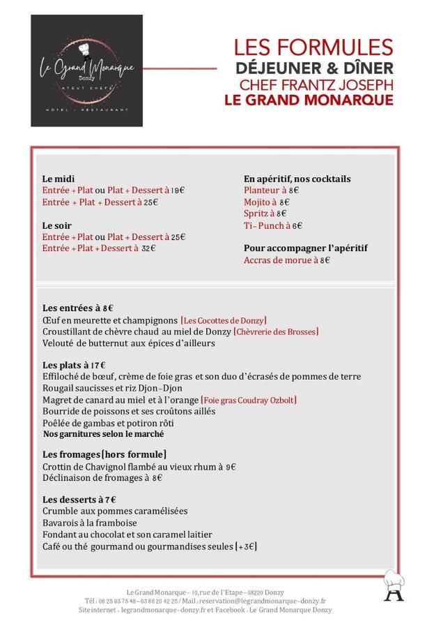 Le Grand Monarque Donzy Hotel Eksteriør billede